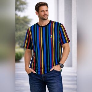 Djab Colorful Vertical Stripe T-Shirt – Men’s Small